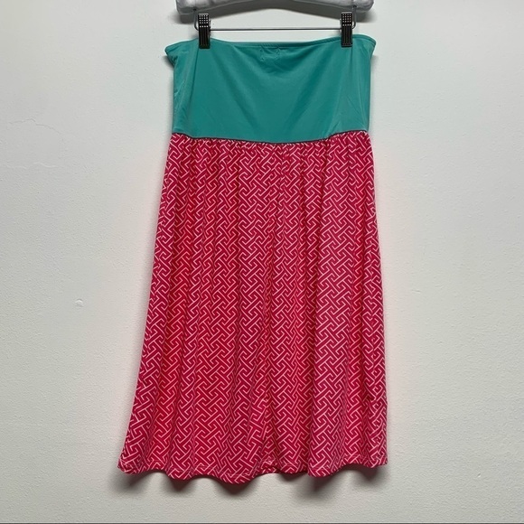 Mainstreet Connection Size S/M Teal Pink White Cover Up Dress NWT - Picture 5 of 11